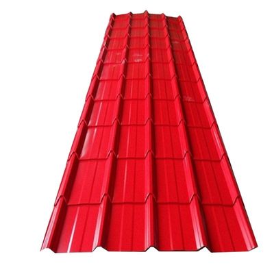 600-1100 mm Breedte Kleurbedekte metalen gegolfde dakplaten met sterkte Stalen plaat en gegalvaniseerd PPGI