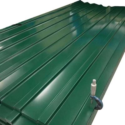 600-1100 mm Breedte Kleurbedekte metalen gegolfde dakplaten met sterkte Stalen plaat en gegalvaniseerd PPGI