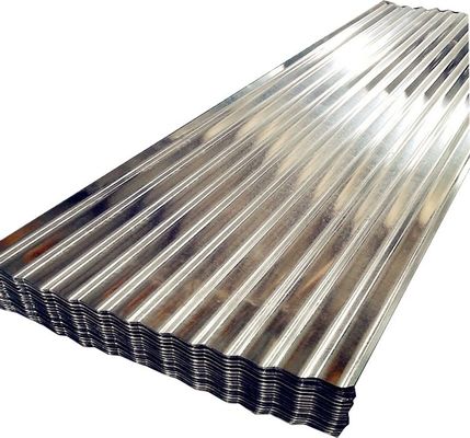 GI dakplaat 0,22-0,25 mm gegalvaniseerd galvalume voorgeverfde kleur gecoate gegolfde glazen trapeziumstaal daktegel