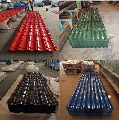 Hardheid Volhard ASTM A653 Dx51d Z275 PPGI Kleurbedekt Voorgeverfd gegalvaniseerd gegolfd stalen metalen dakplaat