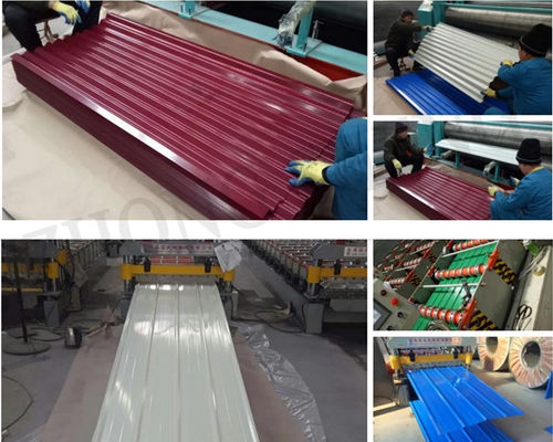 Op maat gemaakte RAL 9003 RAL 9002 Metalen dakplaten gegalvaniseerde dakplaat met 8-30/5-30um Primer Coating