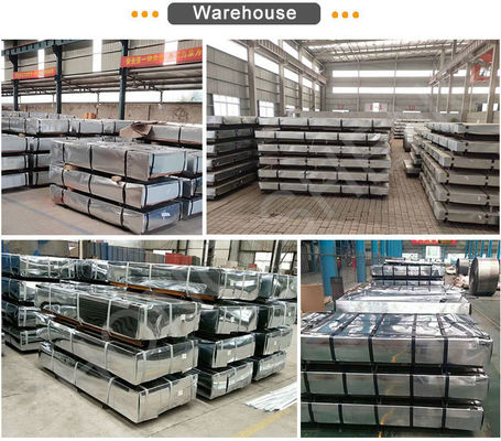 Gebouwbouwmateriaal Z30g gegalvaniseerd gegolfd stalen dakplaat 0,13-1,0 mm Dikte met 600-1500 mm Breedte