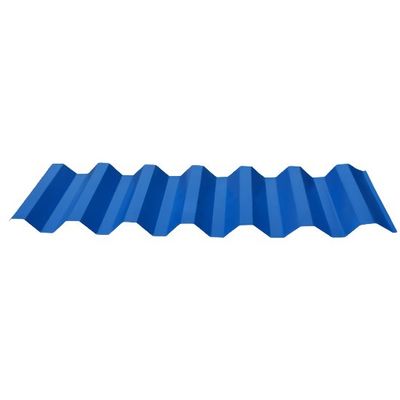 PE-bedekt 0,38*1200 Blauw 0,5 mm Kleurbedekt Zinkalum-dakplaat Blauw PPGI gegolfd dakplaat voor de bouw