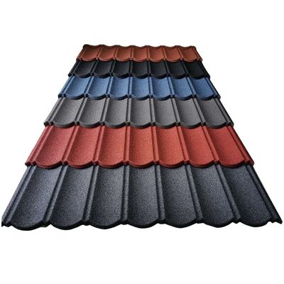 Steenbedekte stalen daktegel Romeinse tegel met 20 g-275 g/m2 zinkcoating en PVOC-certificering