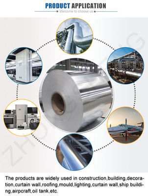 1200 Aluminium spoel met regelmatig spangle gegalvaniseerd bekleed oppervlak en 0,3 mm 1,0 mm 0,8 mm dikte