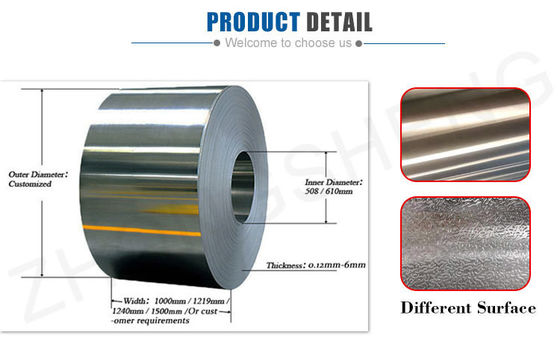 1200 Aluminium spoel met regelmatig spangle gegalvaniseerd bekleed oppervlak en 0,3 mm 1,0 mm 0,8 mm dikte