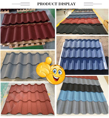 Prime 0,4 mm*420 mm*1340 mm Rood Groen Blauw Steen Bekleed Staaldaktegel voor Hotelbouw