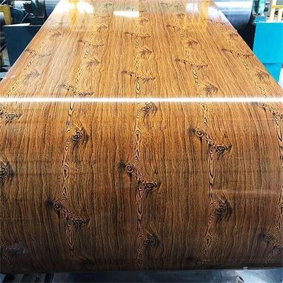 3D houten bloemenpatroon 0,35 mm 0,45 mm Kleurbedekte PPGI voorgeverfde stalen spoel Spoelen voor decoratie Alle RAL-kleuropties