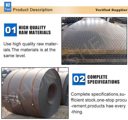 Prime Q235b 3 mm 4 mm 5 mm Dikte Mild Checker Steel Plate Checkered Plate Steel voor het buigen van de verwerking Service