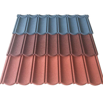 Milieuvriendelijke kleuren Metalen daktegels met een steencoating van 2,7 kg/pcs Bruin enz. voor bouwmateriaal