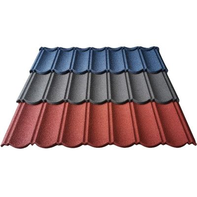 Bouwdakmaterialen Duitse technologie Kleurrijke metalen dakpannen met een stenen coating
