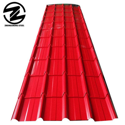 Standard Hoogte Kleur Dak Per Plaat 0,25 mm Dikte Trapezium Kleur Staaltegel met Z61-Z90 coating betaalbaar en duurzaam