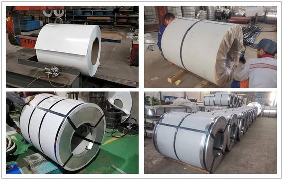 Aanpasbaar 0,4 mm Gecoate witte kleur ral 9016 Voorgeverfde gegalvaniseerde bobines De Acero ppgi ppgl stalen spoel Binnen 7 dagen
