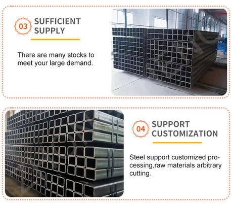API Pipe Prime ASTM 50 x 50 Vierkantbuizen voor Carports Vierkant gegalvaniseerd buis en 1-6m lengte