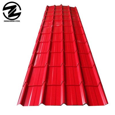 600-1100 mm Breedte Oranje Kleur Voorgeverfde Geaffineerde Dakplaat PPGI Decoratieve Zink Metalen Daken Gecoate Kleurstaalplaat