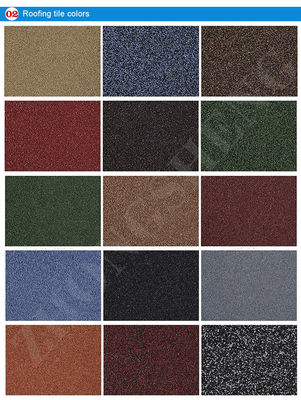 Raw Material PVC ASA Coating Bond Kleurrijke met steen beklede daktegels voor modern design