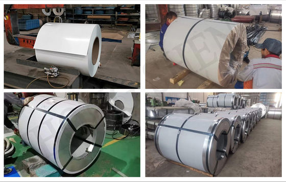 600-1500 mm Breedte Wit RAL9003 Kleur Voorgeverfde gegalvaniseerde PPGI-staal spoel met punchverwerking