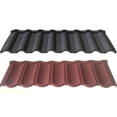 PVC-materiaal en 2,7 kg/pcs Gewicht Blauw Anti-Fade Stone metalen dakpannen met hoge duurzaamheid