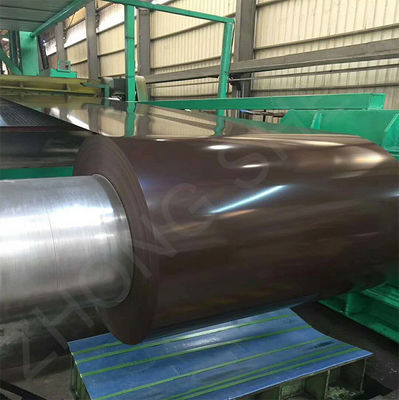 15/5 Micron Garantie Verfcoating Chocolade Bruin Kleur 0.47*914mm Grootte Voorgeverfde PPGI Stalen spoel voor Dikte 0.12-1mm