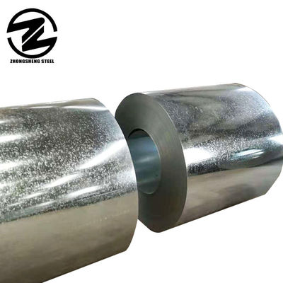 Warm gedompelde GI gegalvaniseerde stalen spoel met 30-275 g/m2 zinkcoating en gegarandeerd 0.48*1000 mm Grootte Big Spangel DX51D 80g