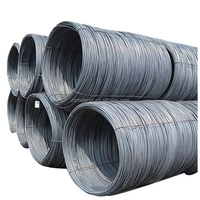 SAE1006 SAE1008 SAE1010 koolstof Gi draad warmdipt/elektrogalvaniseerde ijzeren draad 8 mm 6 mm 10 mm 2 ton per spoel met zinkcoating