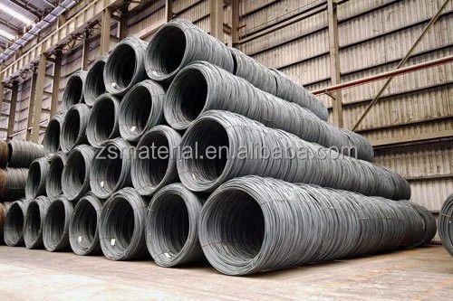 SAE1006 SAE1008 SAE1010 koolstof Gi draad warmdipt/elektrogalvaniseerde ijzeren draad 8 mm 6 mm 10 mm 2 ton per spoel met zinkcoating