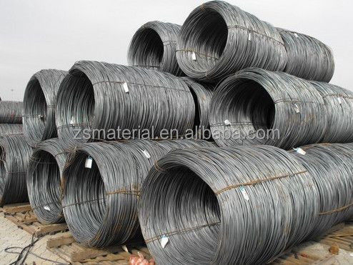 SAE1006 SAE1008 SAE1010 koolstof Gi draad warmdipt/elektrogalvaniseerde ijzeren draad 8 mm 6 mm 10 mm 2 ton per spoel met zinkcoating