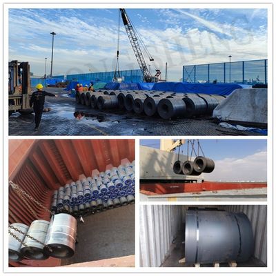 Q195 Q215 Q235 Q255 Q275 Q355 Ss400 Skin Pass Carbon Coil Slit Hrc Hot Rolled Carbon Steel Coil met containerplaat