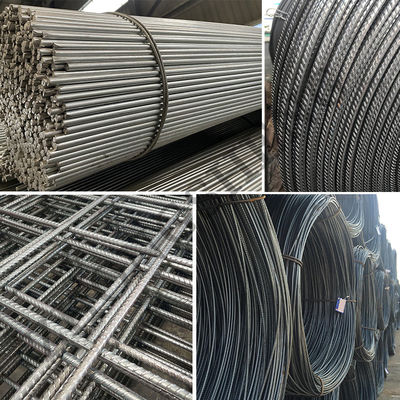 Staalbalk ASTM A615 Klasse 60 Ss400 S355 Hrb335 Hrb400 Hrb500 Warmgewalste ijzeren vervormde staafstaaf voor de bouw van gebouwen