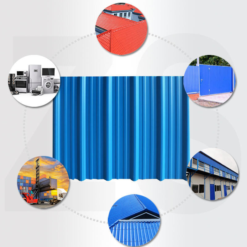 22 26 28 Gauge PPGI gegalvaniseerd staalplaat dakpanelen Zink Blauw PPGI dakplaat met regelmatige Spangle Direct