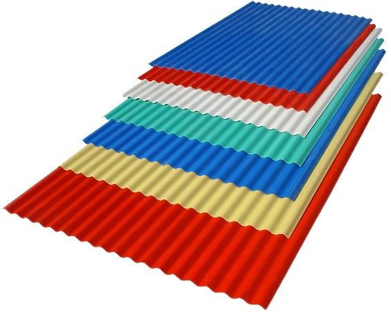 PE-bedekt 0,38*1200 Blauw 0,5 mm Kleurbedekt Zinkalum-dakplaat Blauw PPGI gegolfd dakplaat voor de bouw