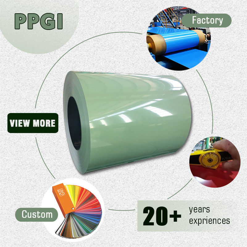 Decoiling Processing Service Coated PPGI Coils Prepainted Galvanized Steel Coil voor kleurcoated