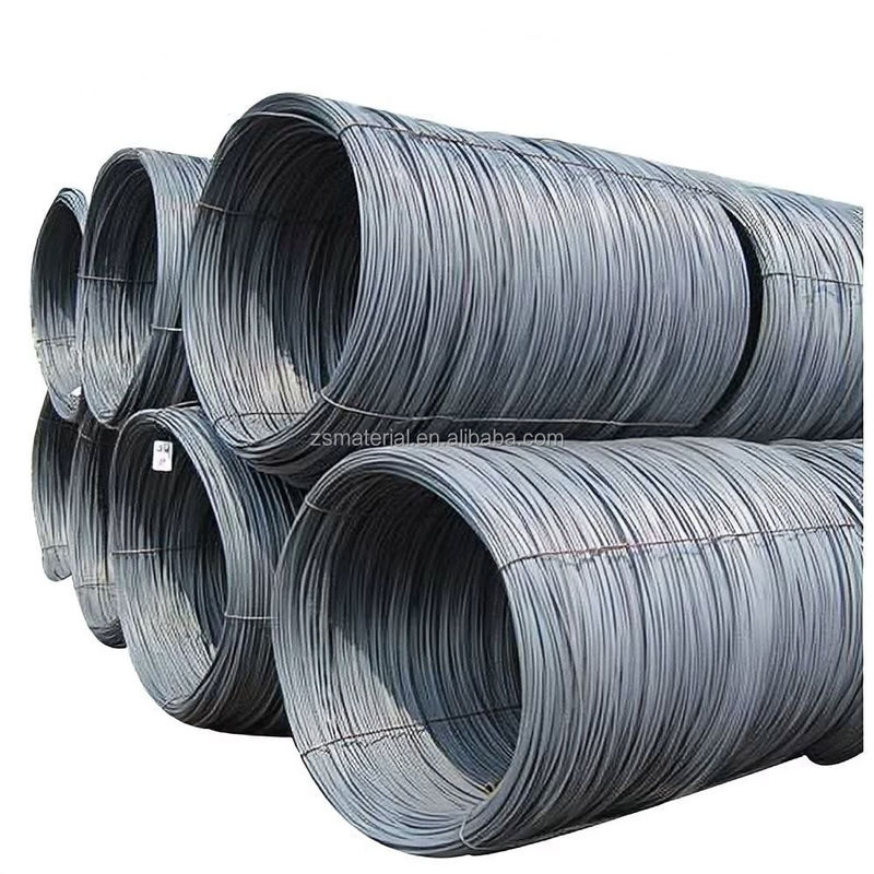 SAE1006 SAE1008 SAE1010 koolstof Gi draad warmdipt/elektrogalvaniseerde ijzeren draad 8 mm 6 mm 10 mm 2 ton per spoel met zinkcoating